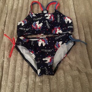 Cat & Jack Blue and Red Bikini Set